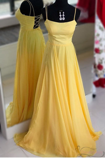 Yellow Prom Dresses,Sweetheart Prom Dress HZ1023